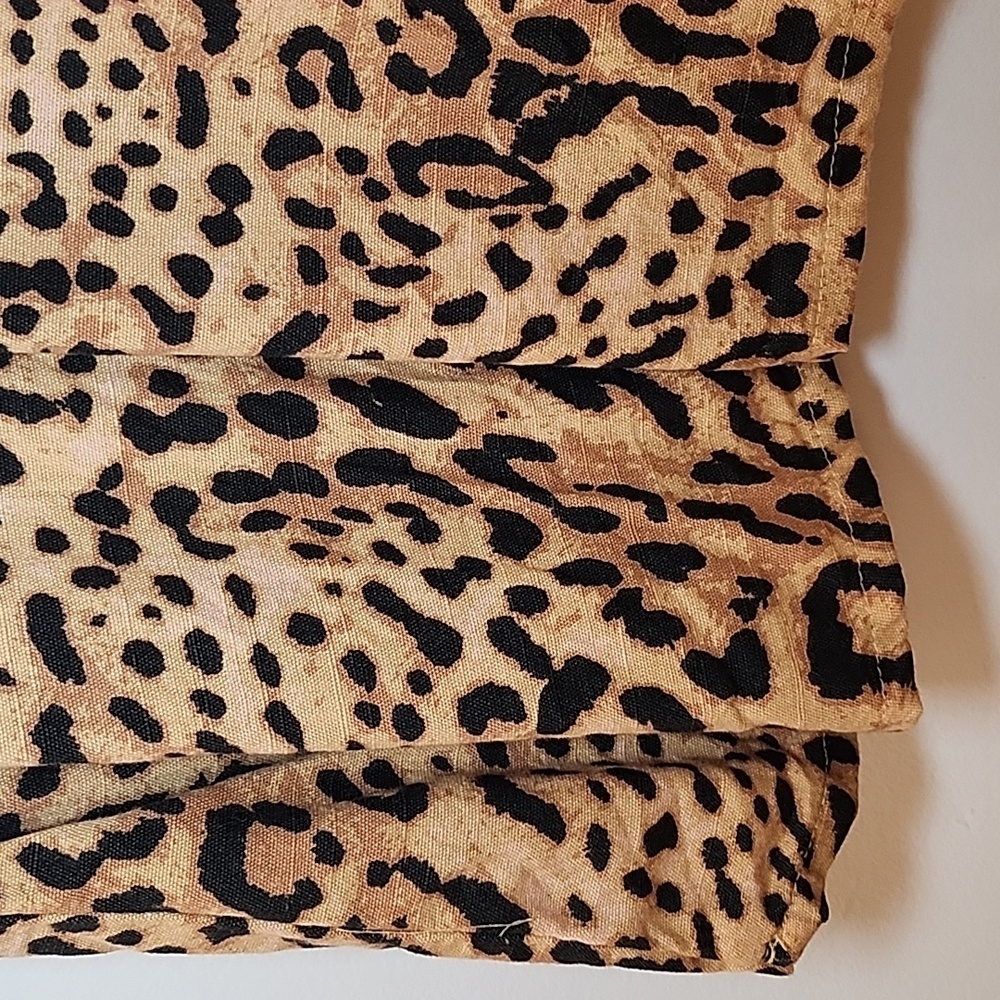 Billabong Women's Paradise Leopard Print Puff Sleeve Mini Dress Brown Size Med - Picture 14 of 16